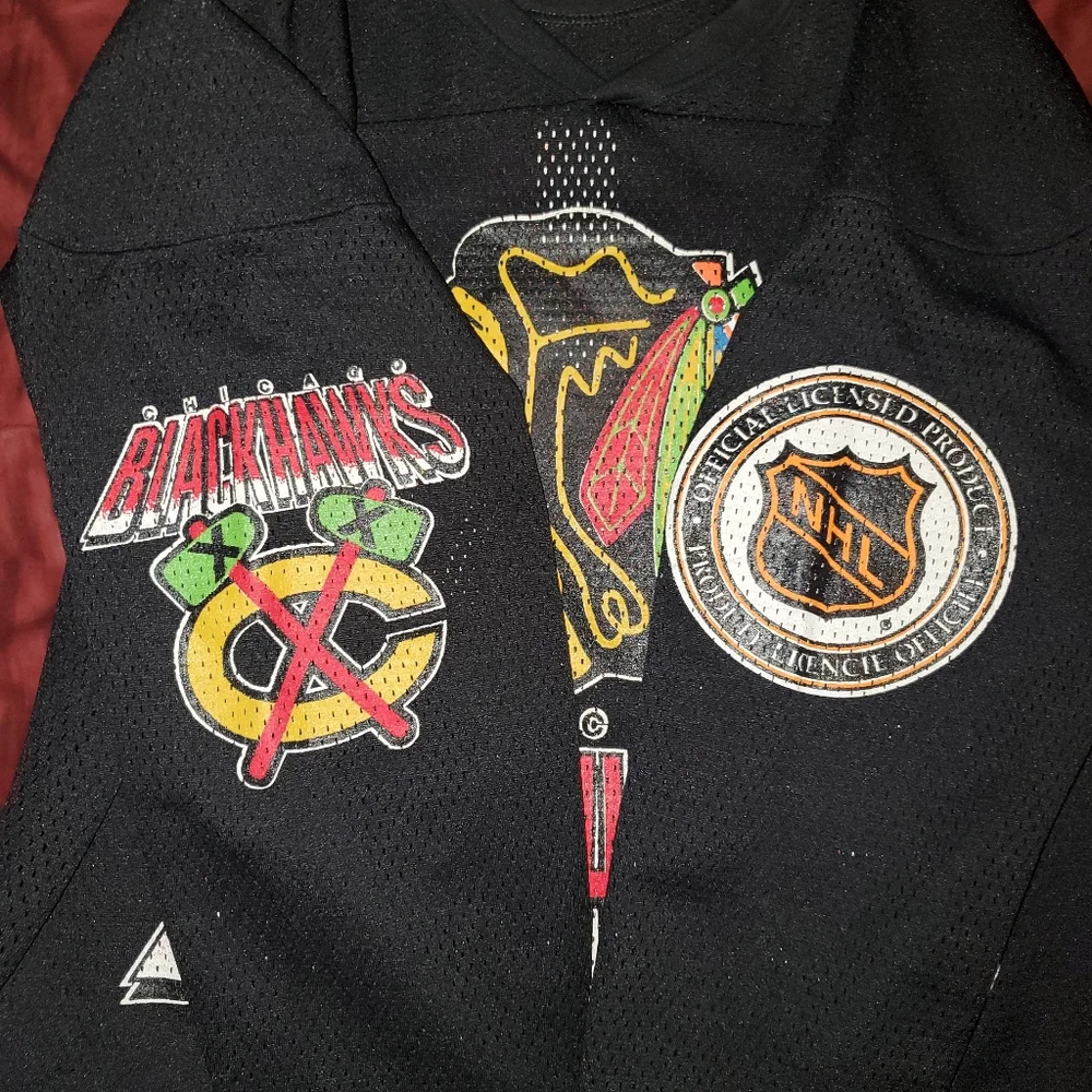 Vintage Chicago Blackhawks CCM Maska Mesh Fashion Jersey - Picture 3 of 9